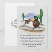 手作感動的り，聖書の詩，アヒル，砂漠 シーズンカード (正面/裏面)