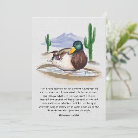 手作感動的り，聖書の詩，アヒル，砂漠 シーズンカード (スタンド正面)