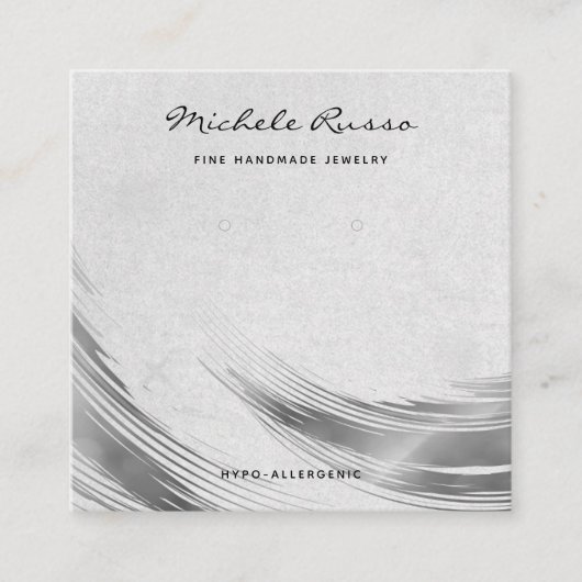 手作素晴らしりQRコードジュエリー表示カード コーリングカード (正面)