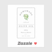 手作素朴りオリーブ油ラベル シール (シート)