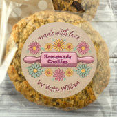 手作素朴りグッズ焼いたクッキーフローラクラフト ラウンドシール