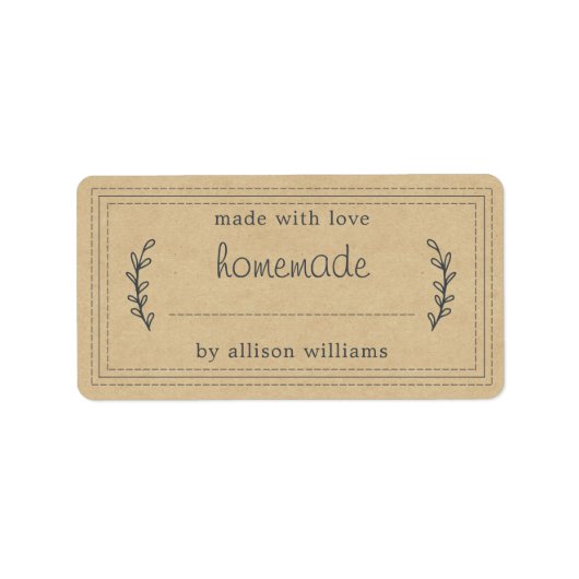 手作素朴りグッズ焼いたジャムキャニングクラフト ラベル (正面)