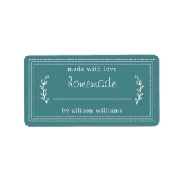 手作素朴りグッズ焼いたジャムキャニングティール（緑がかった色） ラベル