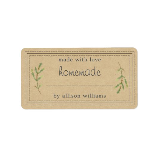 手作素朴りグッズ焼いたジャム缶クラフト紙 ラベル (正面)