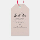 手作素朴りストロベリージャム製品つるラベル ギフトタグ (裏面)