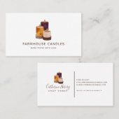 手作素朴りテラコッタキャンドルウェルネス 名刺 (正面/裏面)