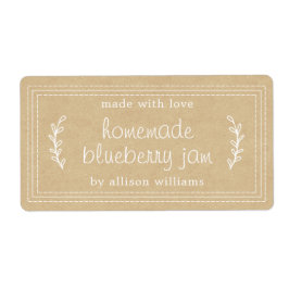 手作素朴りブルーベリージャムキャニングクラフト紙 ラベル