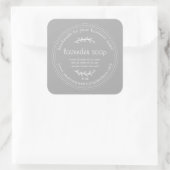手作素朴りラベンダーソープグレー スクエアシール (バッグ)