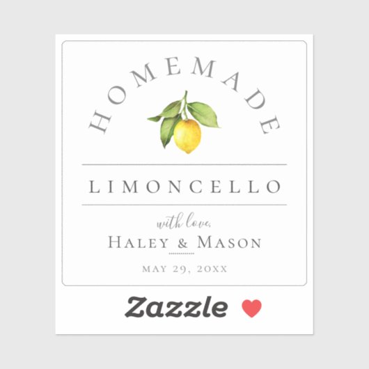 手作素朴りリモンチェロラベル シール (シート)