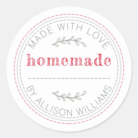 手作素朴り焼いたグッズ缶詰モダン ラウンドシール (正面)