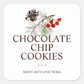 手作素朴り財焼いた品 スクエアシール (正面)