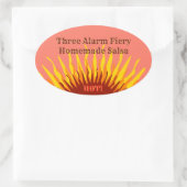 手作素朴り3アラームホットサルサキャニング 楕円形シール (バッグ)