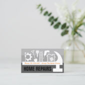 手作芸術的りツール灰色の層 名刺 (スタンド正面)