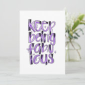 手保に紫色の文字が付いているさま サンキューカード (スタンド正面)