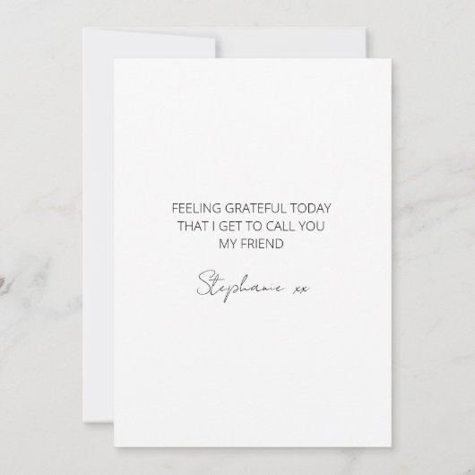 手保に紫色の文字が付いているさま サンキューカード (裏面)