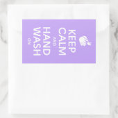 手保を洗う – 手を洗うインフルエンザ 長方形シール (バッグ)