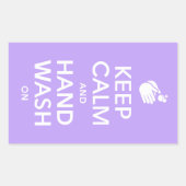 手保を洗う – 手を洗うインフルエンザ 長方形シール (正面)