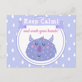 手保を洗え！コロナストップウイルス ポストカード