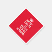 手保を洗って落ち着け スタンダードカクテルナプキン (角)