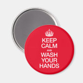 手保を洗って落ち着け マグネット (正面/裏面)