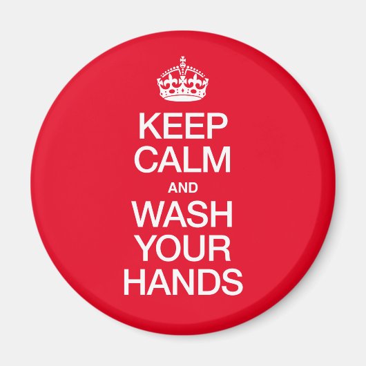 手保を洗って落ち着け マグネット (正面)