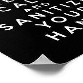 手保を落ち着け衛生化する ポスター (角)