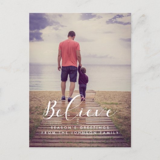 手信じエレガントのレタリングの写真 ポストカード (正面)