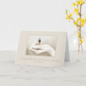 手元の鳥 カード (黄色い花)