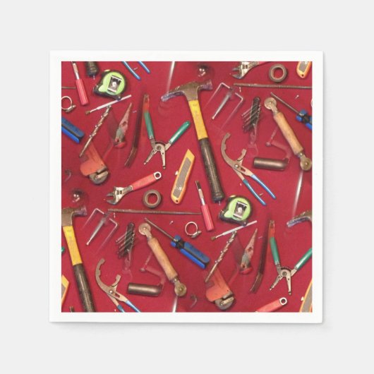 手元保守業者と契約業者の手工具 スタンダードカクテルナプキン (正面)