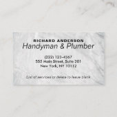 手先モダン道具住宅改善サービス 名刺 (裏面)