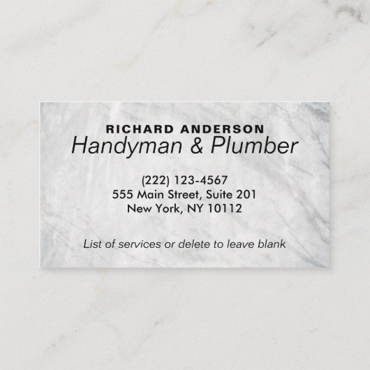 手先モダン道具住宅改善サービス 名刺 (裏面)