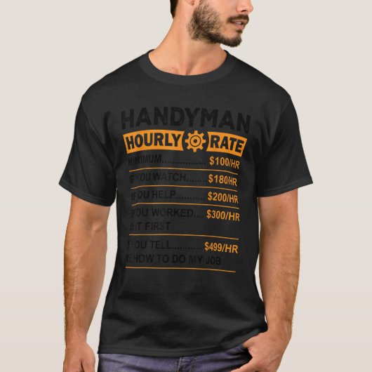 手利便就労おもしろい日仕事趣味 Tシャツ (正面)