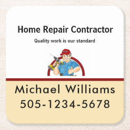 手利業者ホーム修理事務所 スクエアペーパーコースター