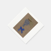 手刺繍ぶどうナプキン スタンダードカクテルナプキン (角)