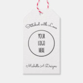 手刺繍/ロゴ付きハンドメイドショップ ギフトタグ (正面)