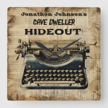 手動おもしろいタイプライター壁時計