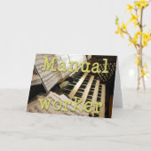 手動の作業者カード カード (黄色い花)