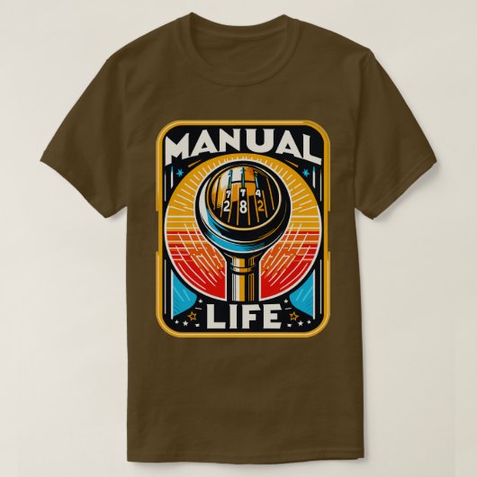 手動ギアシフト2 Tシャツ (デザイン正面)