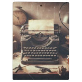 手動ヴィンテージアンティークタイプライターブラウンセピア クリップボード (裏面)