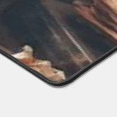 手動ヴィンテージアンティークタイプライターブラウンセピア デスクマット (コーナー)