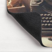 手動ヴィンテージアンティークタイプライターブラウンセピア マウスパッド (コーナー)