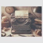 手動ヴィンテージアンティークタイプライターSepia Decompage 薄葉紙 (正面)