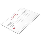 手動処方箋パッド（大 – 白） ノートパッド (アングル)