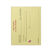 手動処方箋パッド(大 – 黄) ノートパッド (回転)