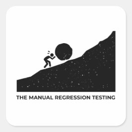 手動回帰テストおもしろいデザイン スクエアシール