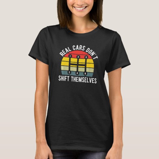 手動変速実在車がシフトしない Tシャツ (正面)