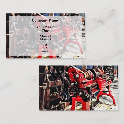 手動旋盤回路1880s 名刺 (正面/裏面)