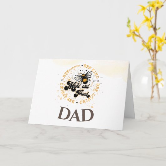 手動誇りを持ったと カード (黄色い花)