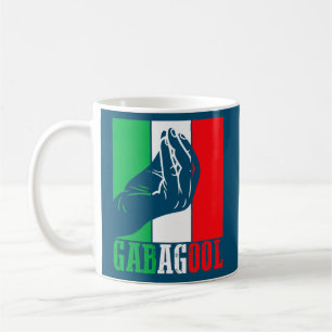 手印イタリアン付きガバゴールアメリカ肉 コーヒーマグカップ