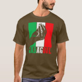 手印イタリアン付きガバゴールアメリカ肉 Tシャツ (正面)